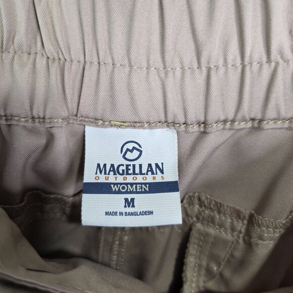 Womens Beige Magellan Outdoors Convertible Cargo Pants Polyester Size M - Picture 3 of 10